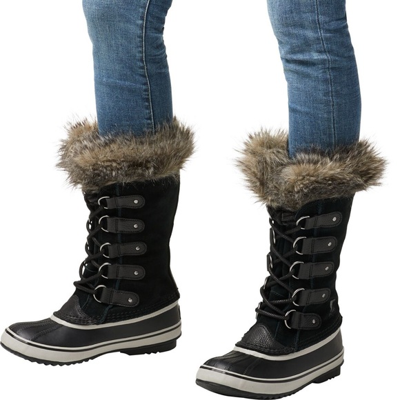 Sorel Shoes - Women's Black Fur-Lined Winter Boots
